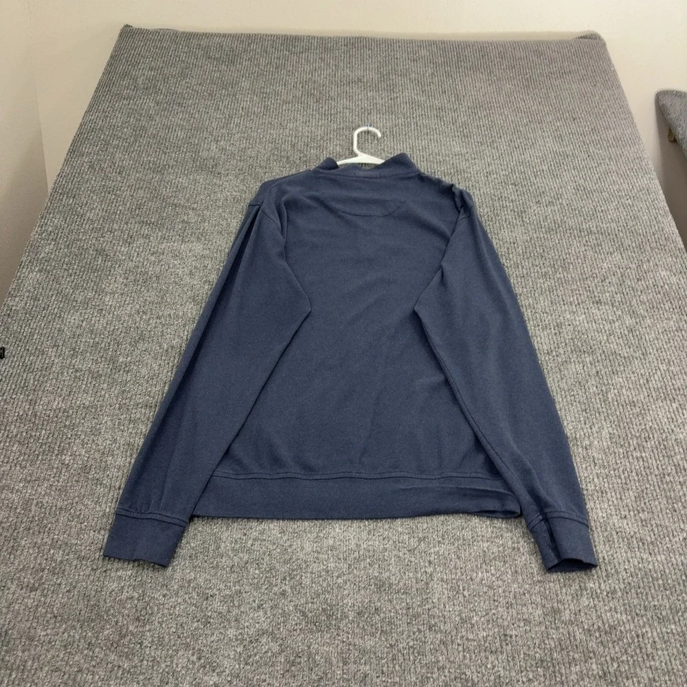 Peter Millar Pullover Mens L Navy Blue Cotton Quarter Zip Golf Classic